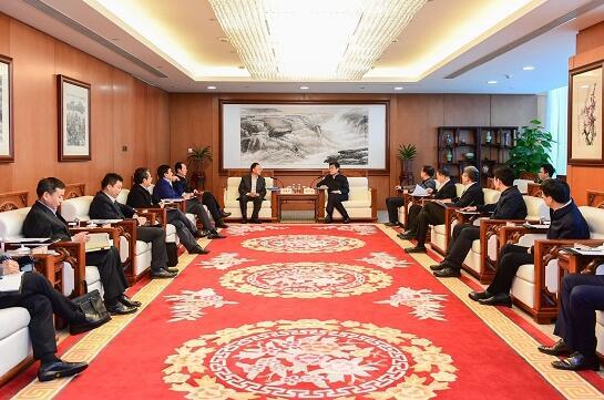 舒印彪鄧建玲會見中國能建董事長汪建平、總經(jīng)理丁焰章