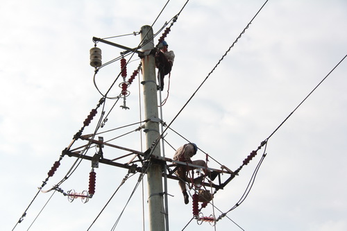 國(guó)網(wǎng)霞浦供電公司加裝線路避雷器，保障兩節(jié)期間電網(wǎng)可靠性