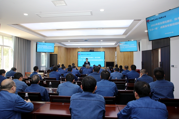 陜煤石電公司召開2022年合理化建議、技術成果發(fā)布會暨班組建設表彰會