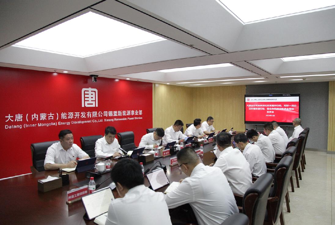 大唐錫盟新能源事業(yè)部召開內(nèi)蒙古公司改革深化提升行動、對標(biāo)一流企業(yè)價值創(chuàng)造行動、強化作風(fēng)建設(shè)會議精神宣貫會